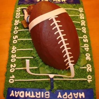 Happy Birthday Football Cake