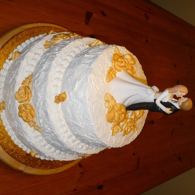 Gold Wedding Cake