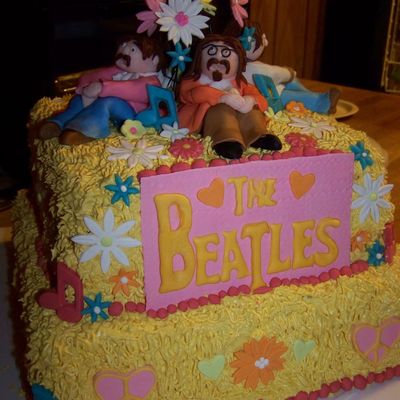 'beatles' Themed Birthday Cake