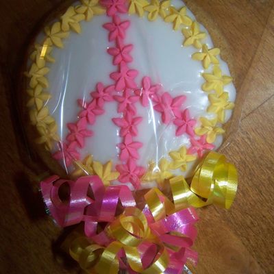 Peace Sign Cookie Pops