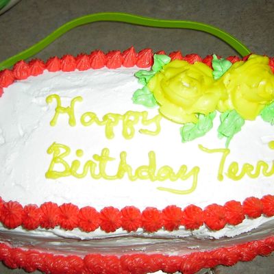 Happy Birthday Cake- 1St Try At Roses