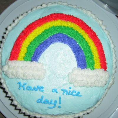 Rainbow Class Cake