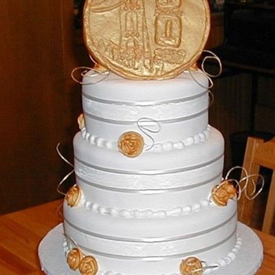 Mackinac Bridge, Michigan 50Th Anniversary Birthday Cake