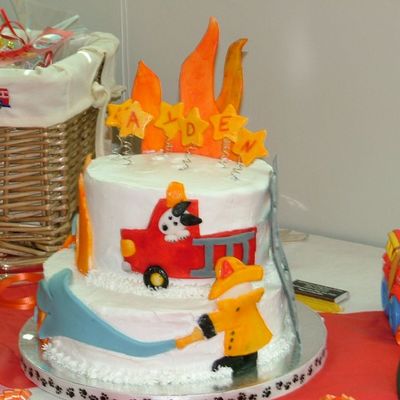 Fire Truck Cake