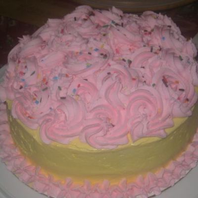 Pink And Yellow Cake