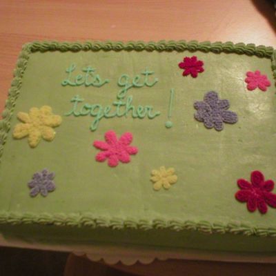 Green Flower Cake