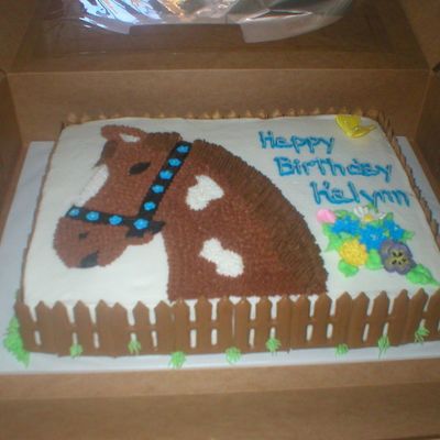 Horse Cake With Fence