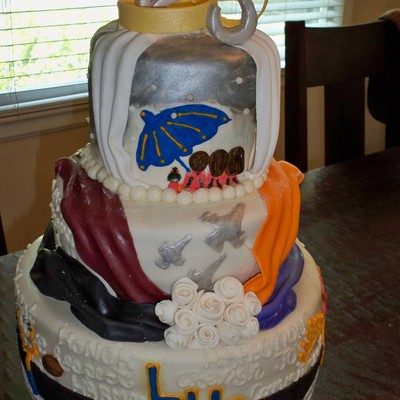 3 Tier 25Th Anniversary Cake