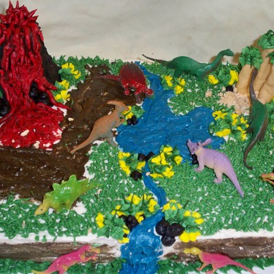 1/4 Sheet Cake Dinosaur Land
