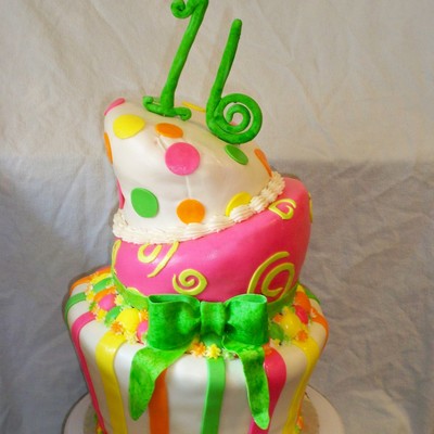 3 Tier Topsy Turvy Cake
