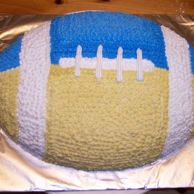 Blue Bomber Football Cake