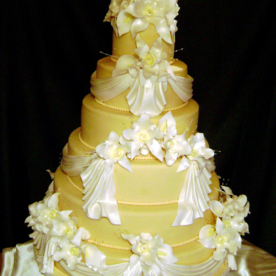Draping Wedding Cake