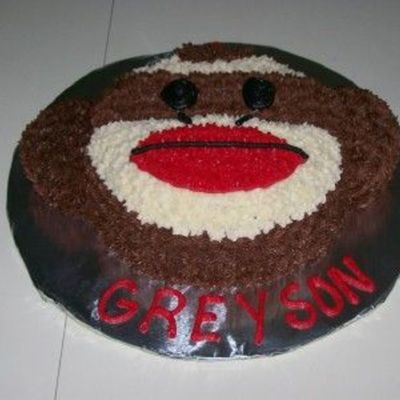 Sock Monkey Smash Cake