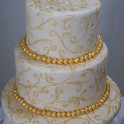 Gold Scrolls Top View