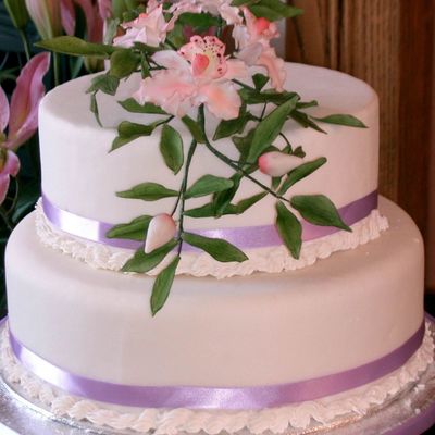 Orchid Wedding Cake