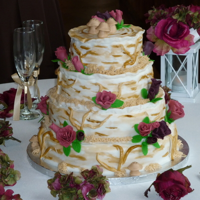 Birch Tree Wedding Cake