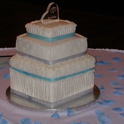 Blue/silver Wedding Cake