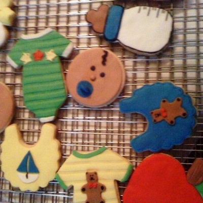 Baby Boy Shower Cookies