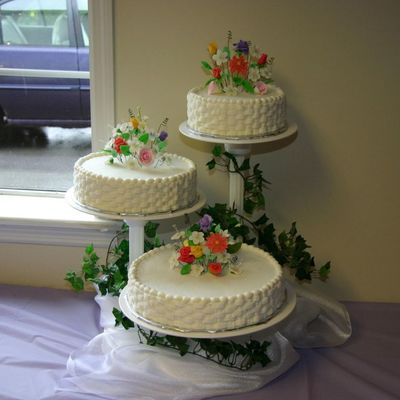My First Wedding Cake And 1St Gumpaste Flowers