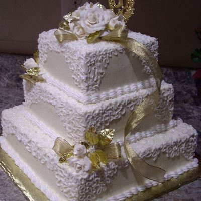 Golden Anniversary Cake #2