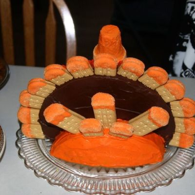 Rear Veiw Of My Turkey Cake