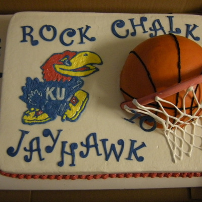 Basketball And Net Sheet Cake