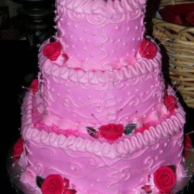 Pink Hexagon Weddingcake