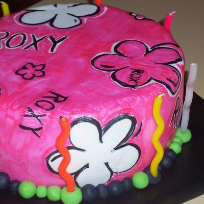 Bright Pink Roxy Cake