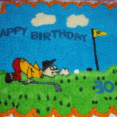 Golfer Cake