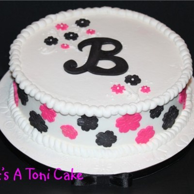 Simple Pink And Black Flowers