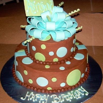 Autumn - Brown/blue/green Birthday