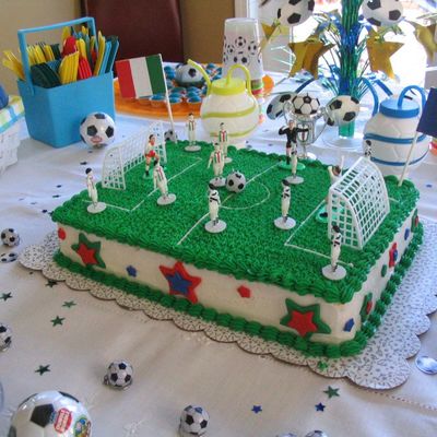 Soccer Field Cake