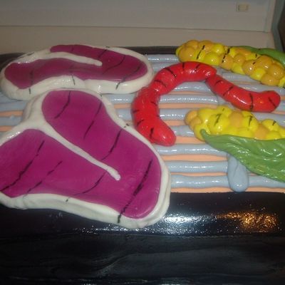 Family Birthday Bbq Cake