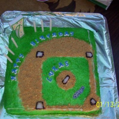Baseball Diamond Cake