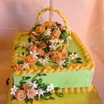 Full View Easter Basket Cake