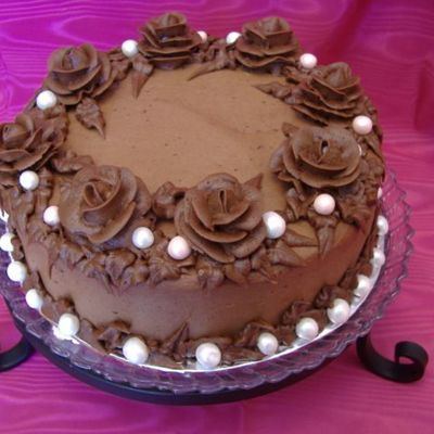 Chocolate Cake With Pearls