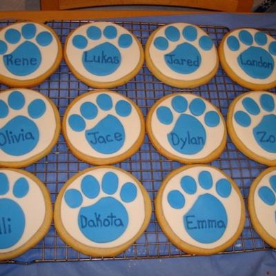 Paw Print Cookie Blues Clues Theme Party