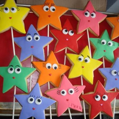 Dora Star Type Cookies On A Stick