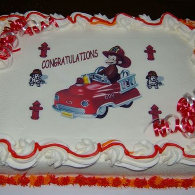Last Min Baby Shower Cake! Fire Truck Theme !