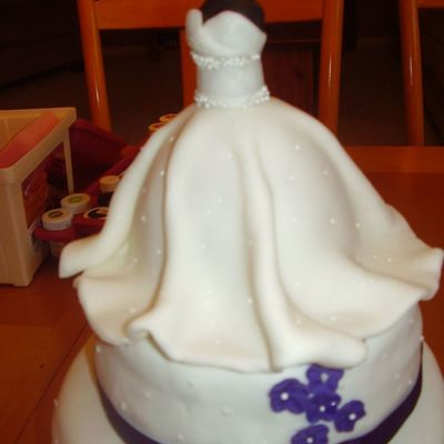 Close Up Of Bridal Shower Cake
