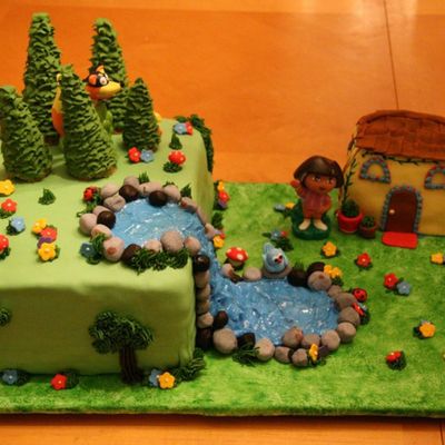 Dora Birthday Cake