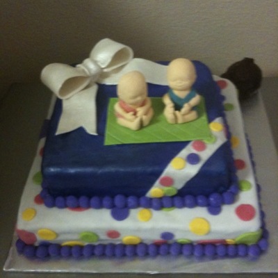 Purple Dot Birthday Cake