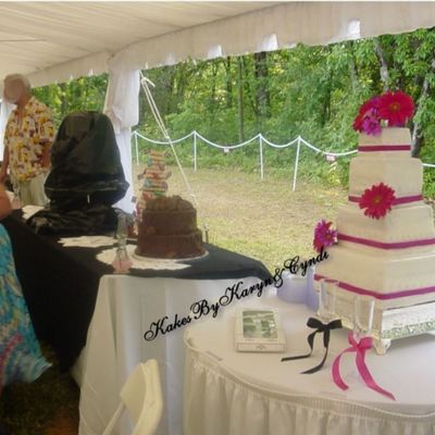 Rbc And Fondant Raspberry Ribbon