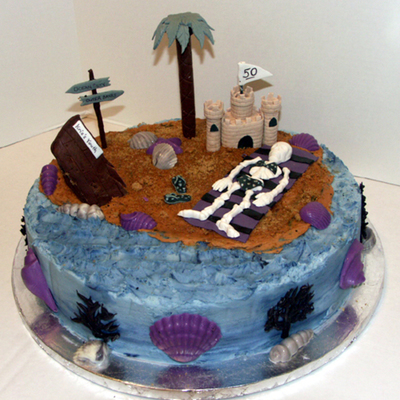Over The Hill Beach Cake