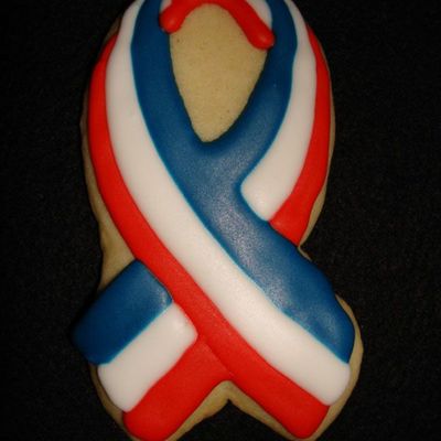 Red White Blue Ribbon Cookie
