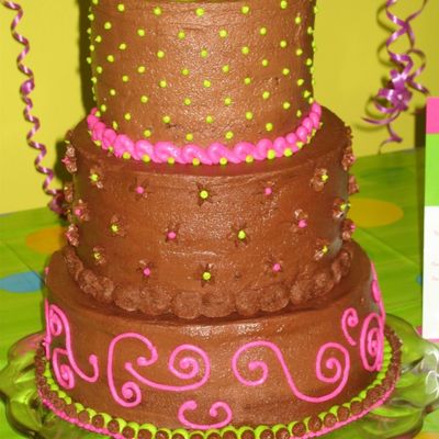 3 Tier Chocolate Birthday Cake