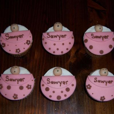 Sleeping Baby Cupcakes