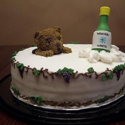 Groundhog's Day Wine Tasting Cake