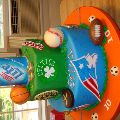 Sports Themed Grooms Cake
