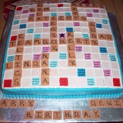 Scrabble Cake